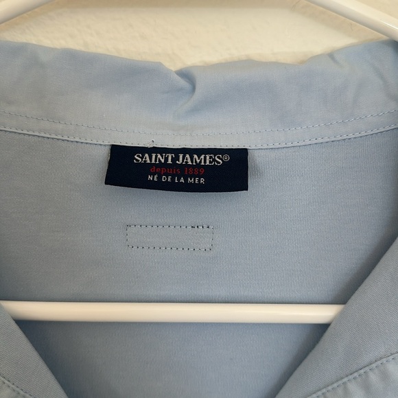Saint James Shirt Saint James Oléron Cotton blue size 6 - Picture 4 of 7